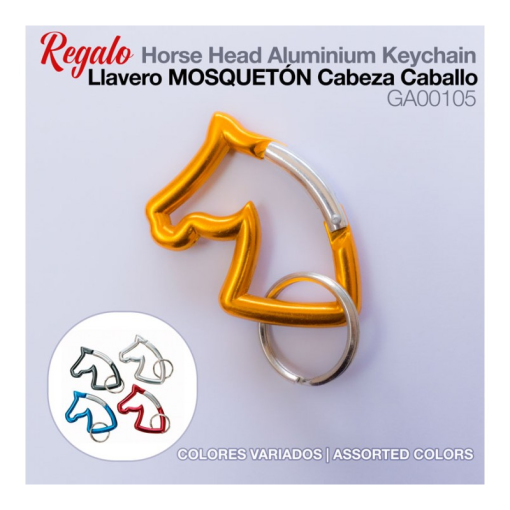 LLAVERO MOSQUETÓN CABEZA CABALLO