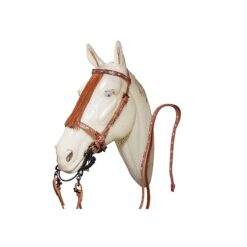 CABEZADA MARJOMAN MODELO ESPAÑOLA REPUJADA CON RIENDAS