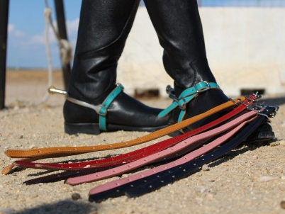 Correas de espuela inglesa cuero colres - Imagen 3
