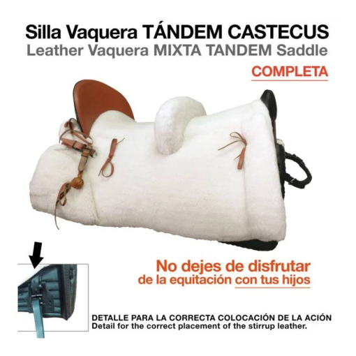 SILLA VAQUERA TÁNDEM CASTECUS COMPLETA NEGRO