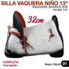 SILLA VAQUERA NIÑO 13" (32CM) COMPLETA