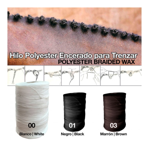 HILO POLYESTER ENCERADO PARA TRENZAR