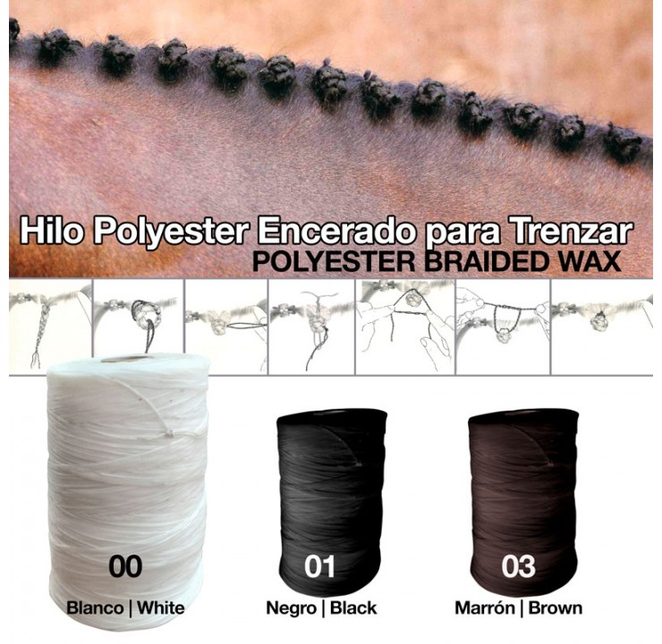 HILO POLYESTER ENCERADO PARA TRENZAR