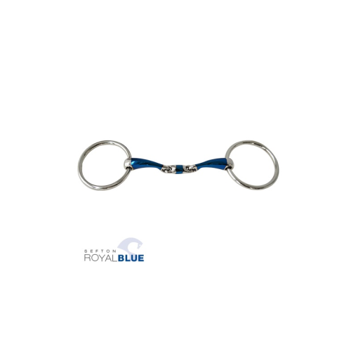 FILETE SEFTON ROYAL BLUE ANILLA EMBOCADURA PARTIDA DOBLE CURVA 14 MM