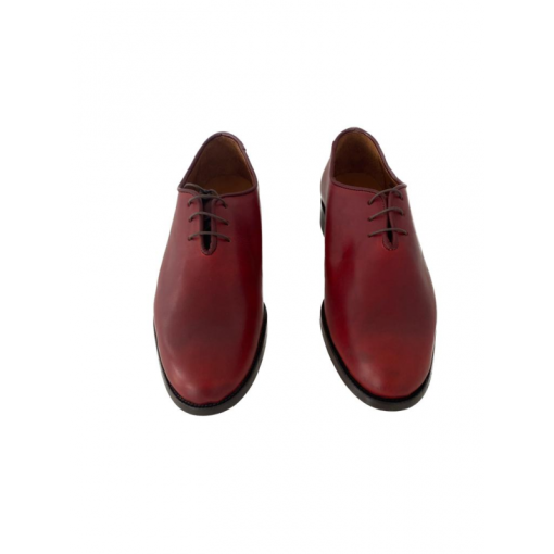 ZAPATO LISO CEREZO CON CORDON PARA POLAINA
