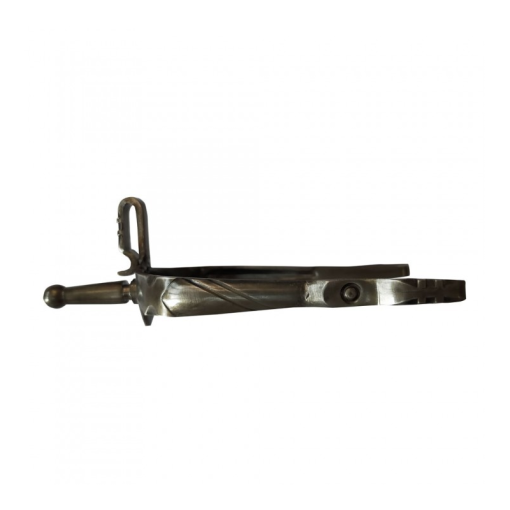 ESPUELA VAQUERA INOX ENVEJECIDO GALLO BOLA RECTO