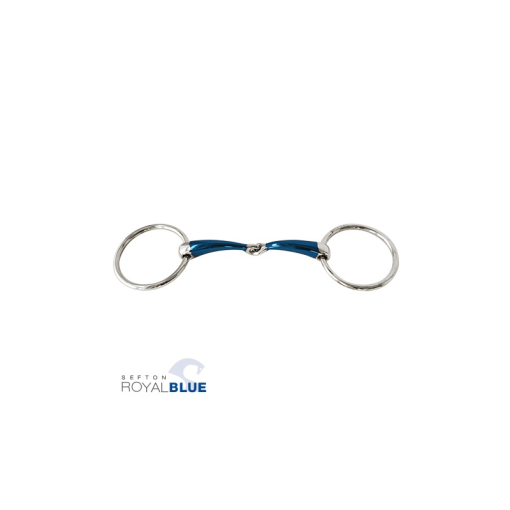 FILETE SEFTON ROYAL BLUE ANILLA EMBOCADURA PARTIDA CURVA CON BLOQUEO GROSOR 14 MM