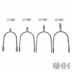 ESPUELA INGLESA HH MUJER PUNTA RECTA CROMADA SIN RULETA (PAR)