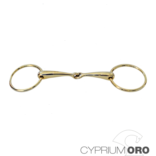 FILETE SEFTON CYPRIUM ORO ANILLA EMBOCADURA MACIZA GROSOR 14 MM - Imagen 2