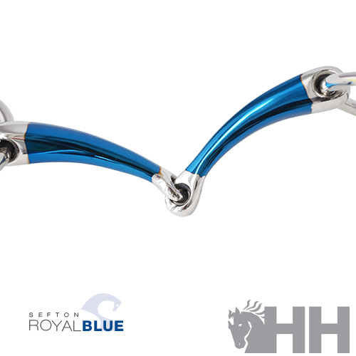 FILETE SEFTON ROYAL BLUE OLIVA EMBOCADURA PARTIDA CURVA CON BLOQUEO GROSOR 14 MM - Imagen 3