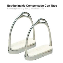 ESTRIBO INGLÉS  INOX COMPENSADO CON TACO 22117 11cm