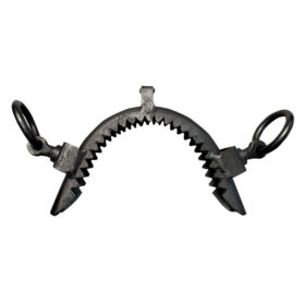 MUSEROLA VAQUERA FORJA PILARES CORTOS 43 INOX BITONO ENVEJECIDO