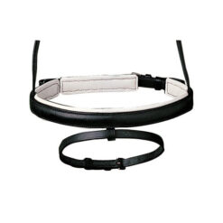 CABEZADA INGLESA LEXHIS MUSEROLA DOS PIEZAS RIENDAS GOMA