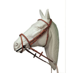 CABEZADA INGLESA LEXHIS MUSEROLA SENCILLA RIENDAS GOMA
