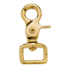 MOSQUETON GATILLO DOBLE GANCHO CON QUITAVUELTAS PASO PLANO