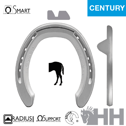 HERRADURA KERCKHAERT ALU CENTURY SUPPORT ALUMINIO 2 PESTAÑAS POSTERIOR - Imagen 2