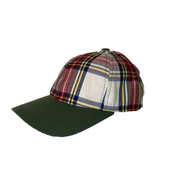 GORRA CUADROS VISERA VERDE
