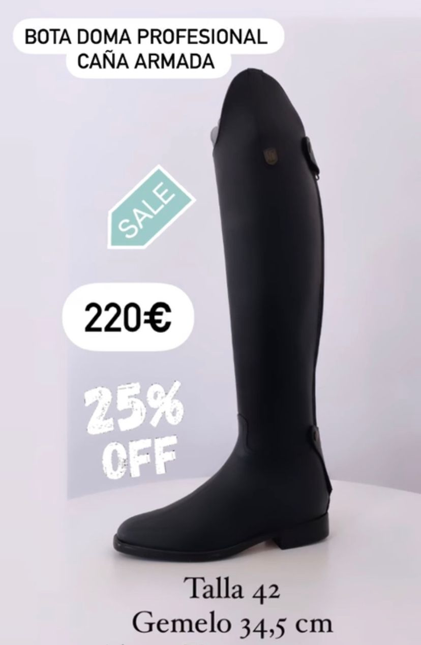 BOTA DOMA NEGRA CAÑA ARMADA T.42