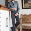 TRAJE CORTO OJO DE PERDIZ HILATURA FINA COMBINADO ELASTICO