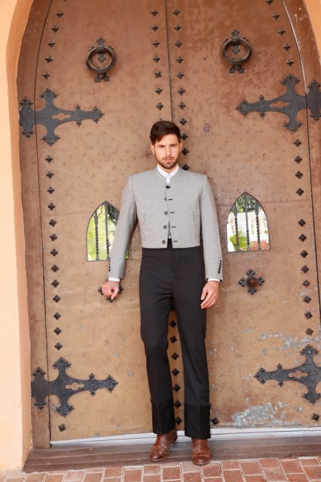 TRAJE CORTO PATA DE GALLO COMBINADO BERLÍN ELASTICO