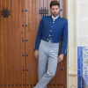 TRAJE CORTO PARÍS AZULON COMBINADO ELÁSTICO