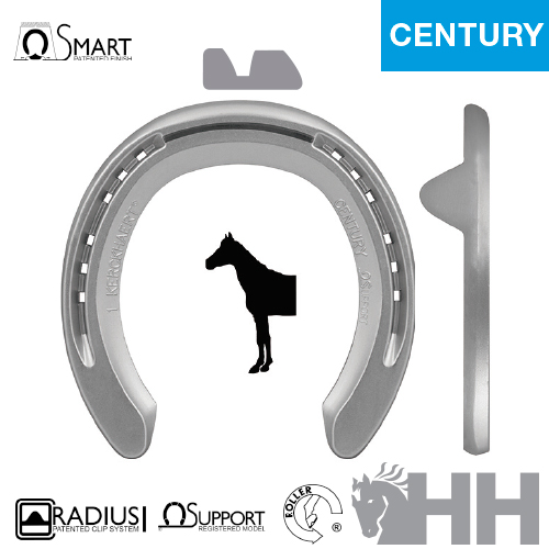HERRADURA KERCKHAERT ALU CENTURY SUPPORT ALUMINIO 2 PESTAÑAS DELANTERA