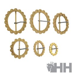 HEBILLA COLLAR DE VACA OVALADA CON ADORNOS