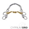 BOCADO SEFTON CYPRIUM ORO PELHAM EMBOCADURA 45º PARTIDA DOBLE PIERNA CORTA
