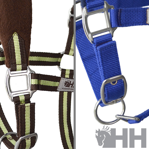 CABEZADA CUADRA HH NYLON DOBLE ACOLCHADA CON FORRO POLAR Y MOSQUETON - Imagen 3