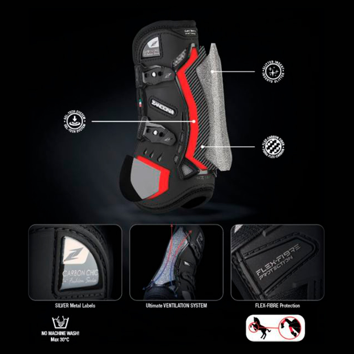 PROTECTOR ZANDONÀ CARBON CHIC TENDON (PAR) - Imagen 3