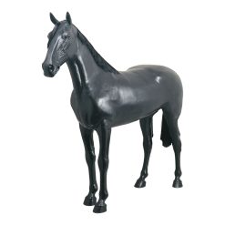 CABALLO FIBRA TAMAÑO NATURAL NEGRO S112