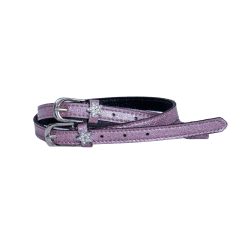 CORREAS INGLESAS CHAROL ROSA GLITTER ESTRELLA CRISTALES (1 PAR)