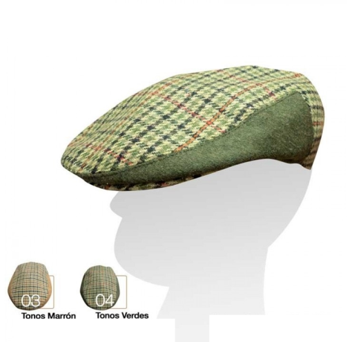 GORRA VISERA PAÑO COMBINADA CUADRO