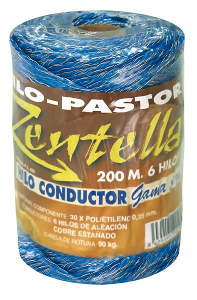 HILO CONDUCTOR 200m 6 HILOS AZUL