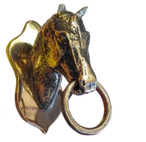 AMARRE CABEZA CABALLO DORADO GRANDE