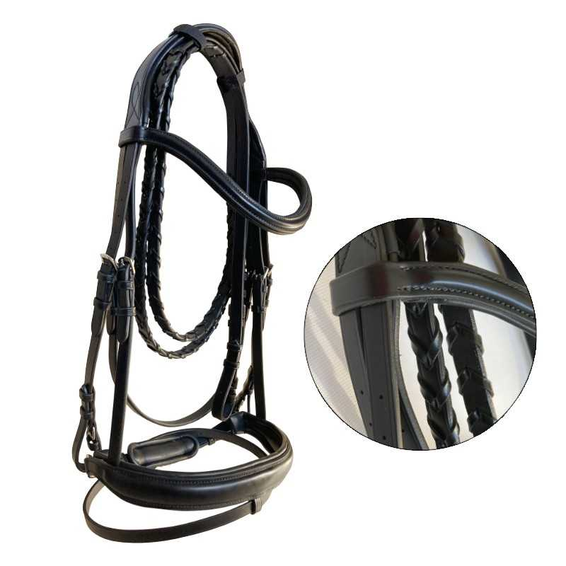 CABEZADA INGLESA RIENDAS AGUJETEADAS