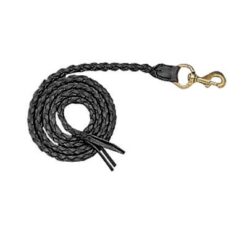 RAMAL CUERO TRENZADO CON MOSQUETÓN 1.5m