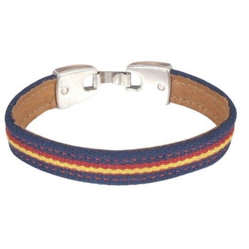 Pulsera Piel/lona  Azul B/españa