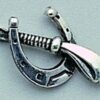 Pin -Plata- Herradura Con Fusta