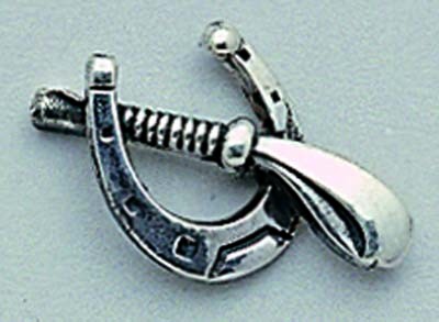 Pin -Plata- Herradura Con Fusta