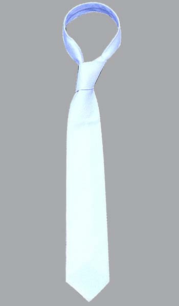 CORBATA CONCURSO ALGODON BLANCO
