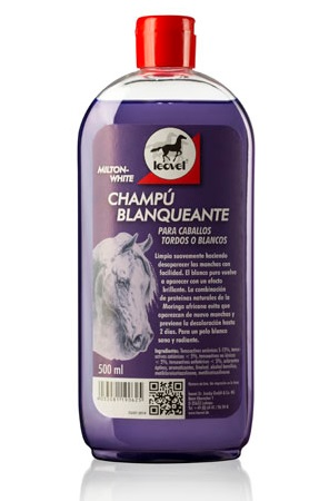CHAMPU LEOVET BLANQUEANTE PARA CABALLOS TORDOS 500 ML