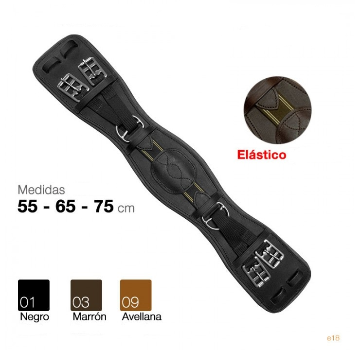 CINCHA DOMA CUERO C/ELASTICO ZALDI